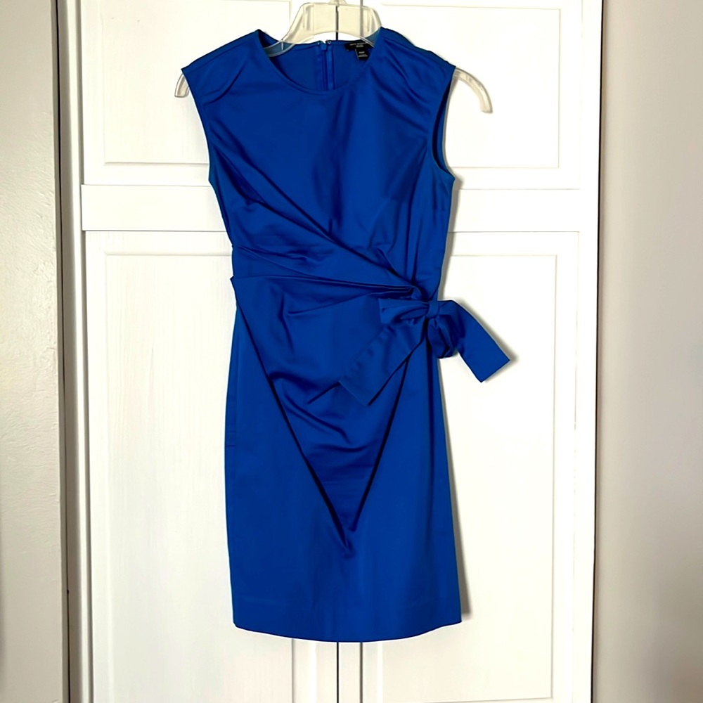 Blue Mini Dress with Bow